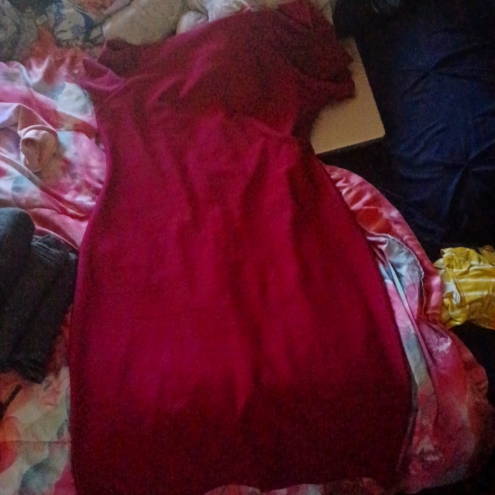 2x dress burgundy